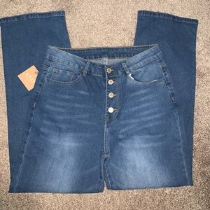 Women's Classic Blue Wide Leg Jeans
